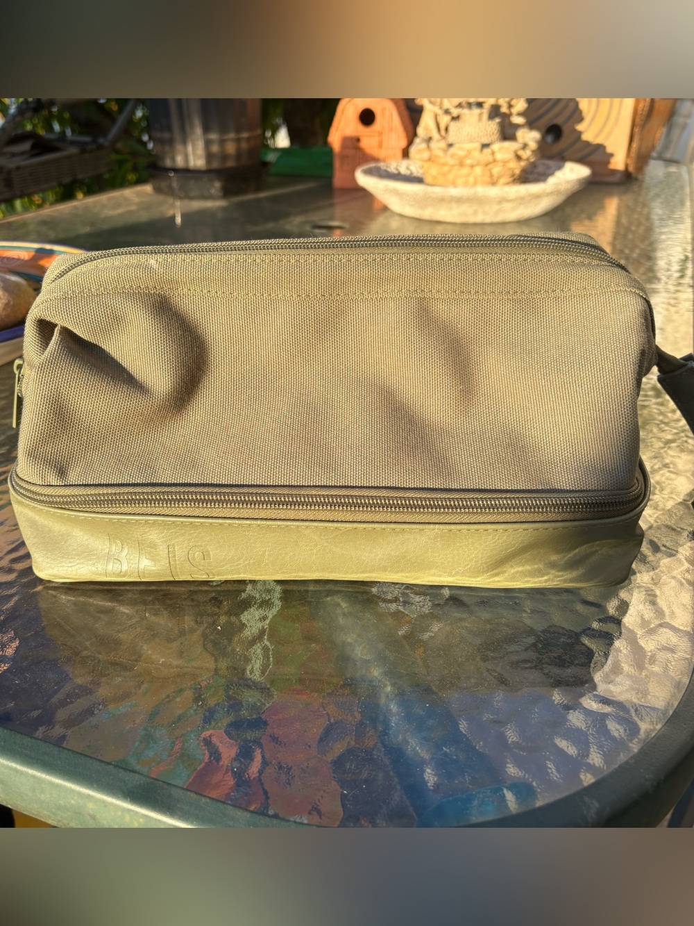 BEIS Olive Travel Dopp Kit